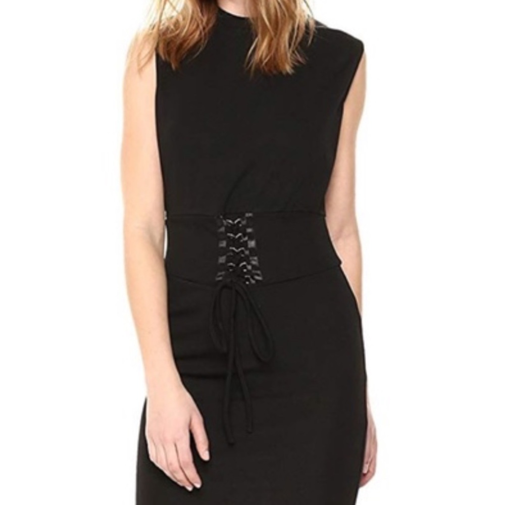 NWT Bardot Mila Sleeveless Mini Dress with Corset Lace-Up Waist